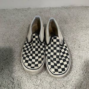 Checkered Vans Slip-ons